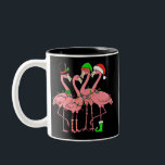 Flamingo God jul Funny Flamingo Älskare Gift Två-Tonad Mugg<br><div class="desc">Flamingo God jul Funny Flamingo Älskare Gift</div>