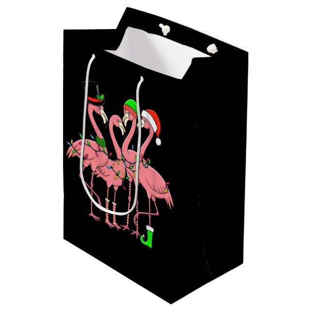 Flamingo God Jul Rolig Flamingo Älskare Present (Framsidan Vinklad)