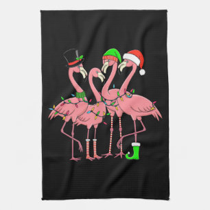 Flamingo God Jul Rolig Flamingo Älskare Present Kökshandduk
