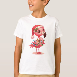 Flamingo God jul Winter Animals Flamingos T Shirt