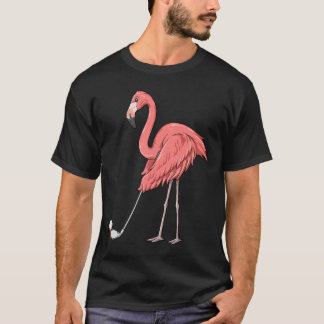 Flamingo Golf Flamingo Spela Golf Golfer T-Shirt