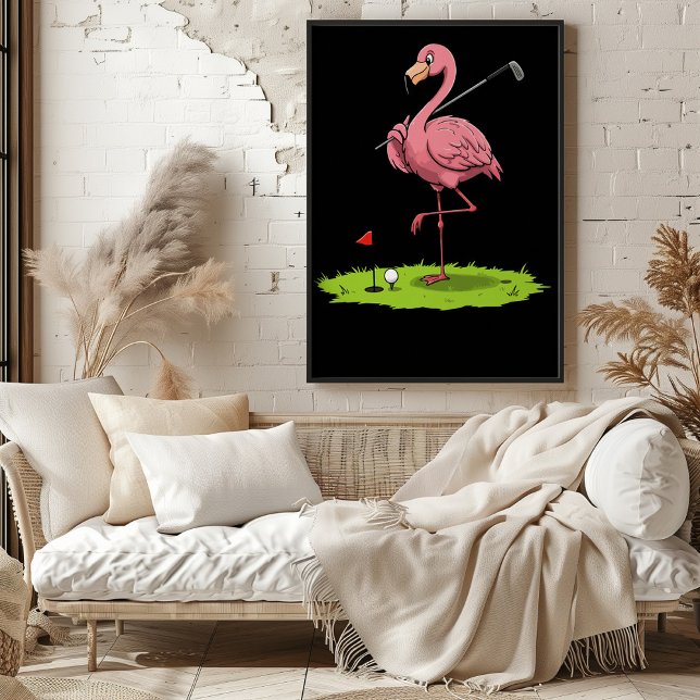 Flamingo Golfer på Grönten Poster (Skapare uppladdad)