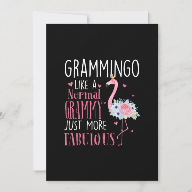 Flamingo Grammingo som en vanlig Grammy-gåva Inbjudningar (Framsida)