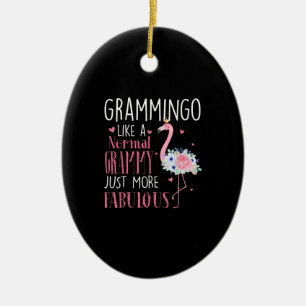 Flamingo Grammingo som en vanlig Grammy-gåva Julgransprydnad Keramik