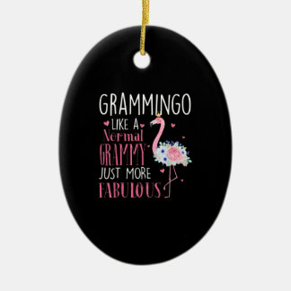 Flamingo Grammingo som en vanlig Grammy-gåva Julgransprydnad Keramik