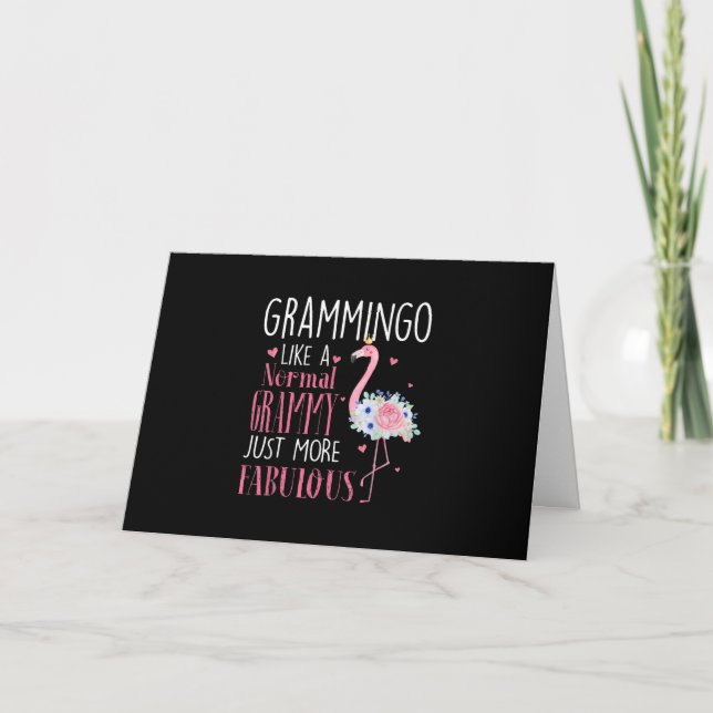 Flamingo Grammingo som en vanlig Grammy-gåva Kort (Framsida)