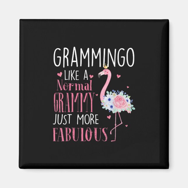 Flamingo Grammingo som en vanlig Grammy-gåva Magnet (Framsidan)