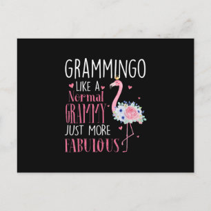 Flamingo Grammingo som en vanlig Grammy-gåva Vykort