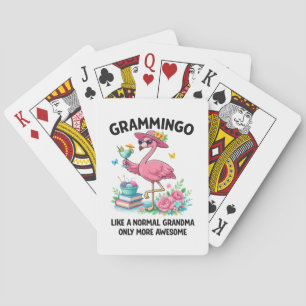 Flamingo Grammingo som en vanlig mormor men mer Casinokort