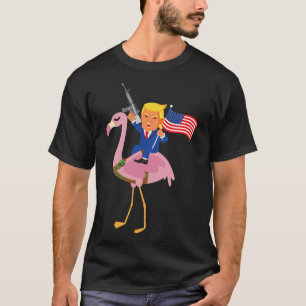 Flamingo Gun Merica 2020 Valection Maga Republican T Shirt
