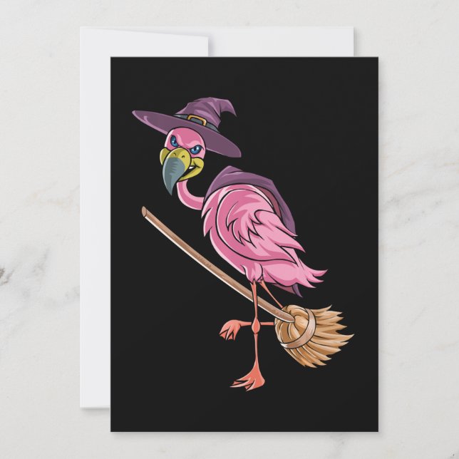 Flamingo | Halloween Flamingo Witch Scary Party Spara Datumet (Framsida)