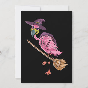 Flamingo Halloween Flamingo Witch Scary Party Spara Datumet