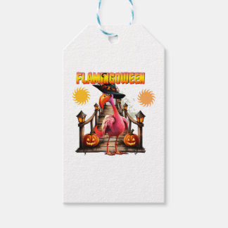 Flamingo Halloween Presentetikett
