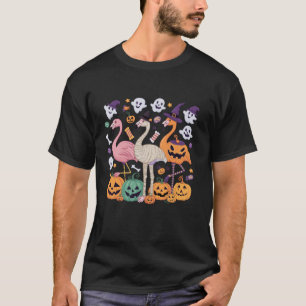 Flamingo Halloween Spooky Wading Bird Scary Trick T Shirt