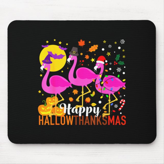 Flamingo Halloween Thanksgiving Christmas Hallowth Musmatta (Framsidan)