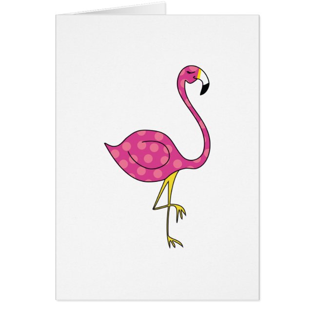 flamingo hälsningskort (Framsidan)