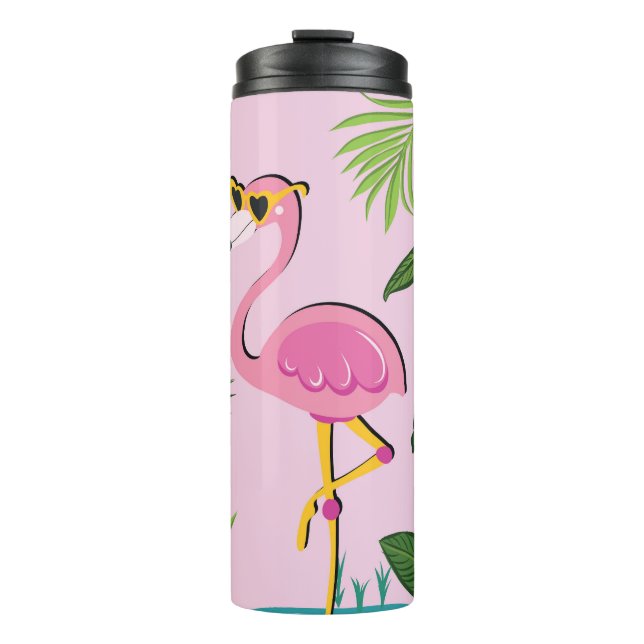 Flamingo Handflatan Lämnar Tropisk design (Framsida)