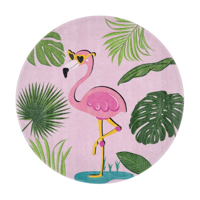Flamingo Handflatan Lämnar Tropisk design (Framsidan)