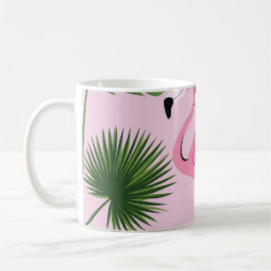 Flamingo Handflatan Lämnar Tropisk design Kaffemugg