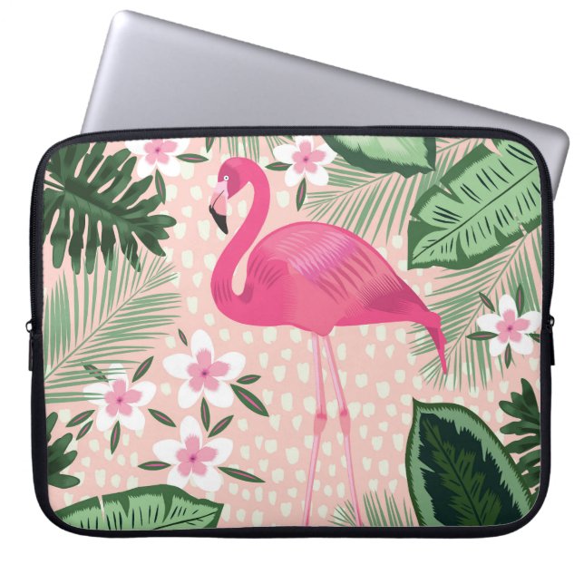 Flamingo, handflatan träd, köksdesign laptop fodral (Framsidan)