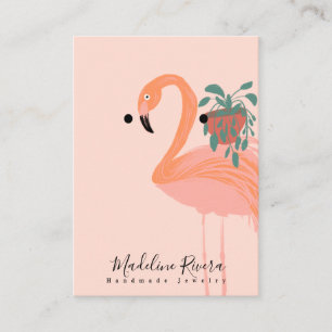 Flamingo Handmade Artisan Earring Visning Cards