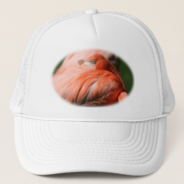Flamingo Hat Truckerkeps (Framsida)