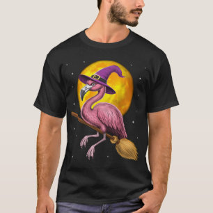 Flamingo Häxa Ridande Sopkvast T Shirt