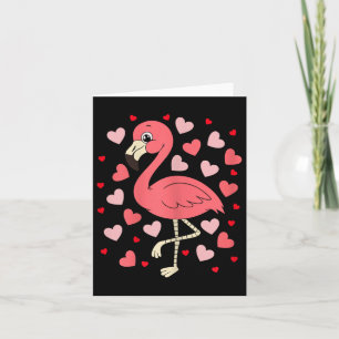 Flamingo Heart Valentines day Cute Bird Animal Lov Kort