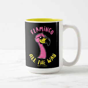 Flamingo hela vägen Två-Tonad mugg