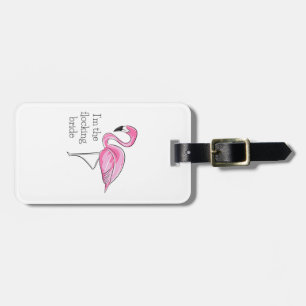 Flamingo Henparty Jag är den flockande bruden Bagagebricka