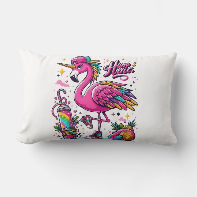 Flamingo hiphop lumbarkudde (Framsida)