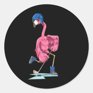 Flamingo Hockey Flamingo Pay Hockey Flamingo Runt Klistermärke