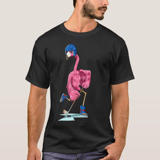 Flamingo Hockey Flamingo Pay Hockey Flamingo T Shirt (Framsida)