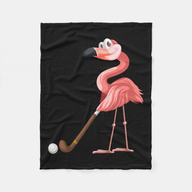 Flamingo Hockey Flamingo Puting Hockey Fleecefilt (Framsidan)