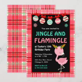 Flamingo Holiday Birthday Party Inbjudningar