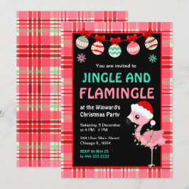 Flamingo Holiday Christmas Party Inbjudningar