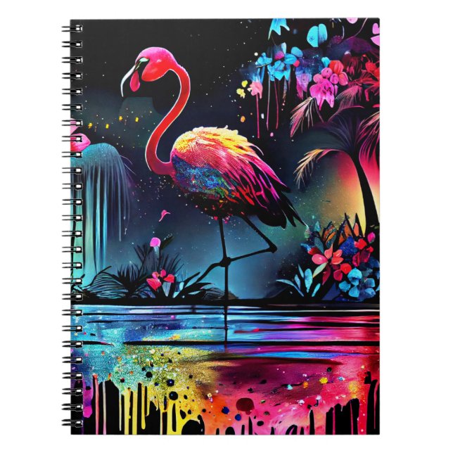 Flamingo i A Sjö-63852 Anteckningsbok (Framsidan)