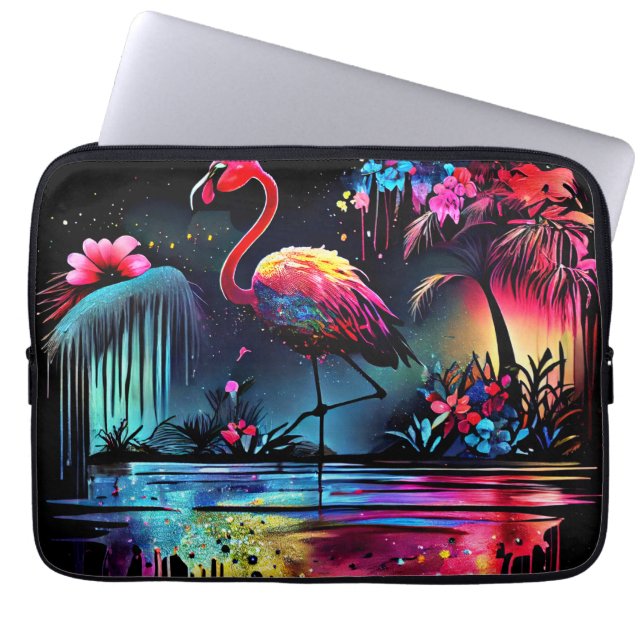 Flamingo i A Sjö-63852 Laptop Fodral (Framsidan)