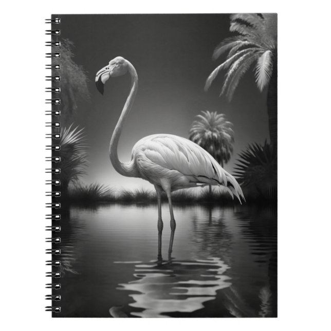 Flamingo i Bassäng Anteckningsbok (Framsidan)