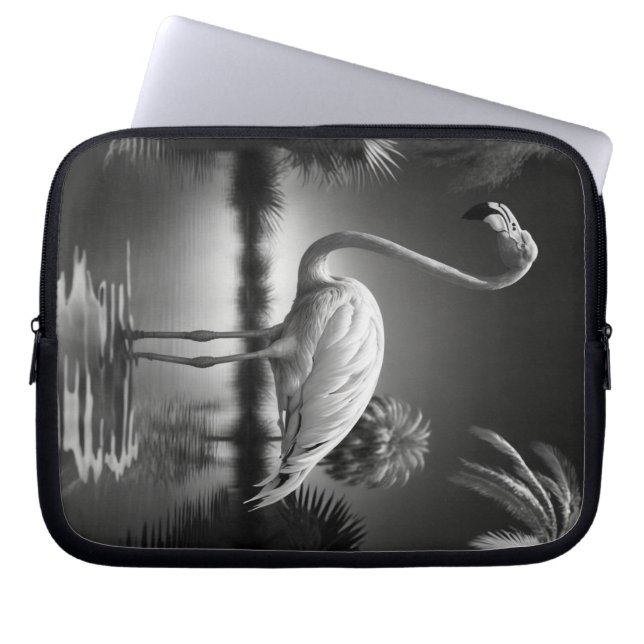 Flamingo i Bassäng Laptop Fodral (Framsidan)