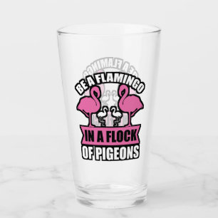 Flamingo i ett stift av svin-18716 glaskopp