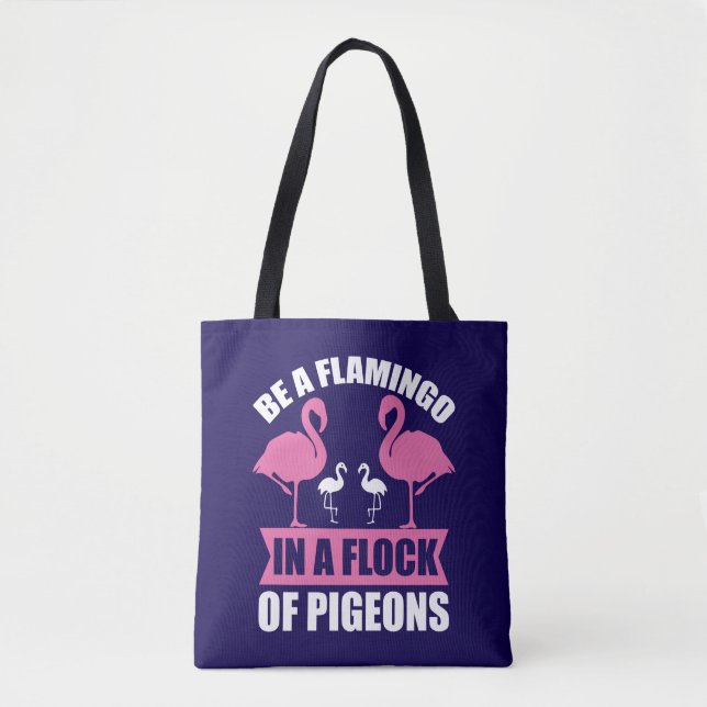 Flamingo i ett stift av svin-18716 tygkasse (Framsida)