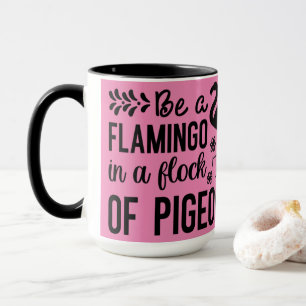 Flamingo i fickorna på Duvor Mugg