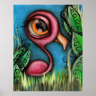 Flamingo i Garden Poster