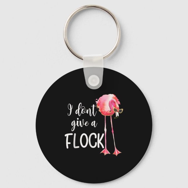 Flamingo I Ge inte en Flock Funny Vacation Nk Fl Nyckelring (Framsida)