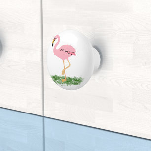 Flamingo i gräs knopp