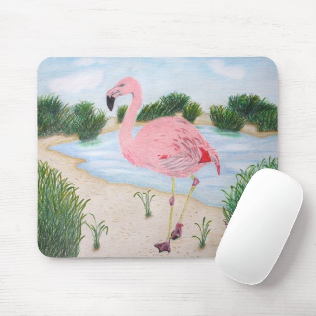 Flamingo i Marsh Mousepad Musmatta (Med mus)