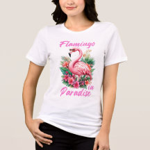 Flamingo i paradis Tri-Blend skjorta