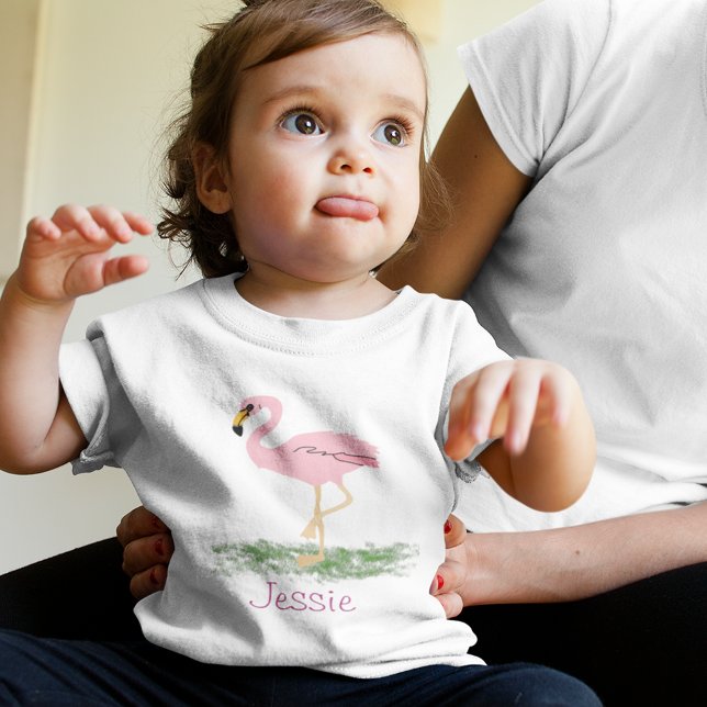 Flamingo i Personligen gräs T Shirt (Skapare uppladdad)