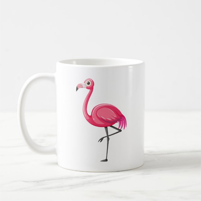 Flamingo i seriestil-23654 kaffemugg (Vänster)